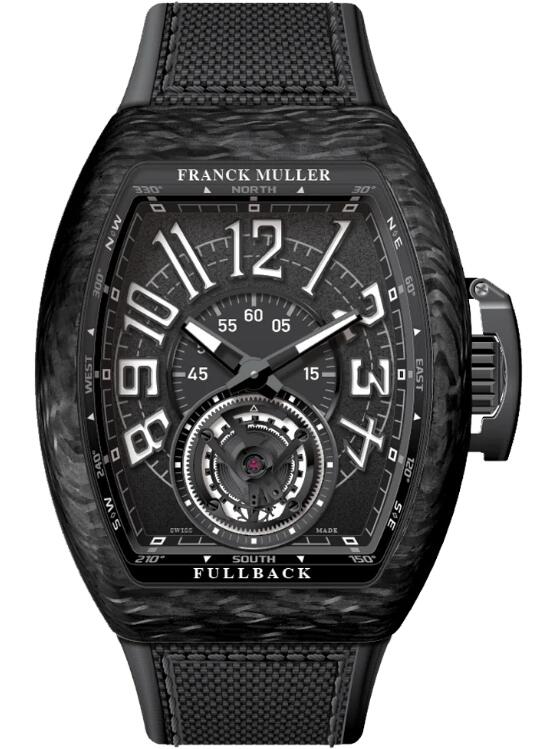 Best FRANCK MULLER Vanguard Fullback Tourbillon Carbon - Black V 45 T DT LCK (NR) CARBON (NR. BLC NR) Replica Watch